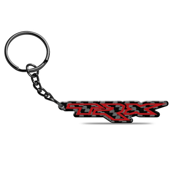 iPick Image for RAM 1500 TRX Black Real Carbon Fiber Logo Shape Cut Key Chain, Official Licensed