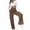 Brown, variant on XFLWAM Women's Flare Bell Bottom Jeans Baggy Jeans Button High Waist Boot Cut Pants with Pocket Brown S
