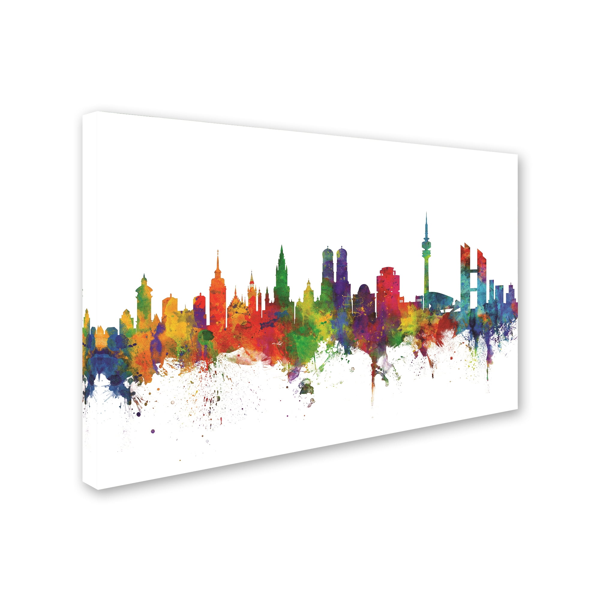 Trademark Fine Art 'Munich Germany Skyline II' Canvas Art by Michael Tompsett