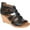 Black, variant on Rockport Women's Briah Gladiator Wedge Sandal 8, Black Leather