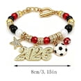 thumbnail image 2 of Pulsera con Colgante de Estrella de Fútbol Dorada – Cadena Ajustable con Diamantes de Imitación, Joyería de Fútbol para Aficionados Al Deporte, 2 of 5