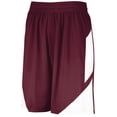 thumbnail image 2 of Augusta XL Youth Step-Back Basketball Shorts Maroon/White 1734, 2 of 2