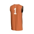 thumbnail image 3 of Unisex GameDay Greats #1 Texas Orange Texas Longhorns Lightweight Basketball Fashion Jersey, 3 of 4