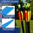 thumbnail image 3 of Arrows Vanes, 36 Pack 2.5 Inch Arrow Fletching Archery Arrow Feather Shield Fletch for DIY Target Shooting, White Blue, 3 of 5