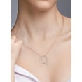 thumbnail image 4 of Imperial 1/20Ct TDW Diamond Alphabet Q Pendant Necklace for Women in Pink Gold Plated Sterling Silver, 4 of 6