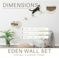 thumbnail image 4 of TRIXIE Eden Wall Mount Cat Tree Set, 2 Condos with 3 Steps, Cat Furniture, Scratching Post, Brown, 4 of 5