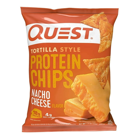 Tortilla Style Protein Chips, Low Carb, Nacho Cheese 1.1 Ounce (Pack of 12)