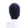 thumbnail image 5 of Turbante de satén - Gorro para dormir Talla única, Azul marino, 5 of 5
