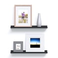 thumbnail image 3 of SalonMore 23" Floating Wall Shelves Display Storage Wall Mount Home Decor Black, 3 of 4