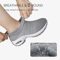 thumbnail image 3 of Yazi Slip On Breathe Mesh Walking Shoes Women Fashion Sneakers Comfort Wedge Platform Loafers, 3 of 12