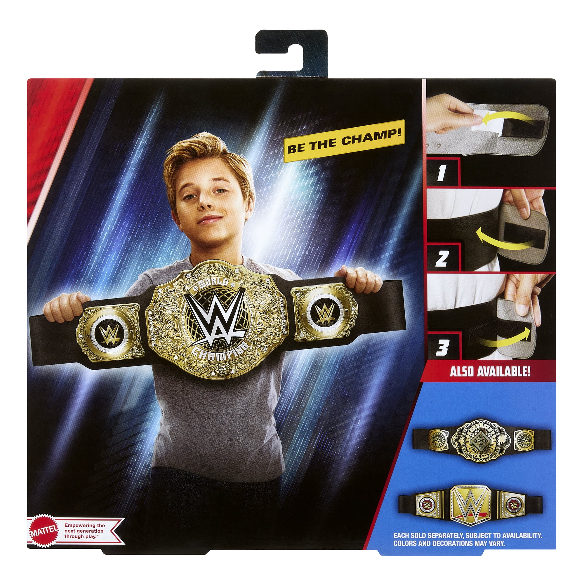 WWE World Heavyweight Wrestling Belt 8 Years & Up Action Figure Accessory, Multicolor