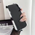 thumbnail image 4 of Dteck for iPhone 11 Fur Case for Girls, Luxury Cute Warm Handmade Furry Fuzzy Fluffy Soft LOVE Fur Plush Protective Case Cover for Women,White-Black Love, 4 of 4