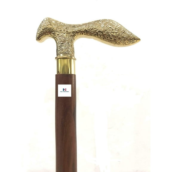 NauticalMart Designer Walking Stick Vintage Style Antique Wooden Handle Cane Knob Stick