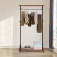 thumbnail image 2 of Clothes Rack Garment Rack With Wheels Freestanding Clothes Display Stand Store Clothes Rack Freestanding Garment Display Stand Store Clothes Organizer w/Wheels Clothing Garment Rack Display Stand, 2 of 12