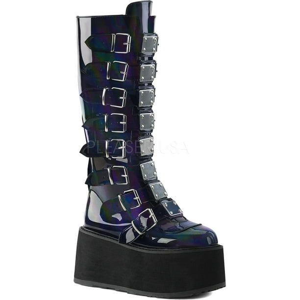 damned 318 knee high platform boot