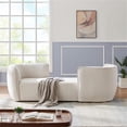 thumbnail image 2 of Meridian Furniture Hilton Cream Fabric Chaise, 2 of 9