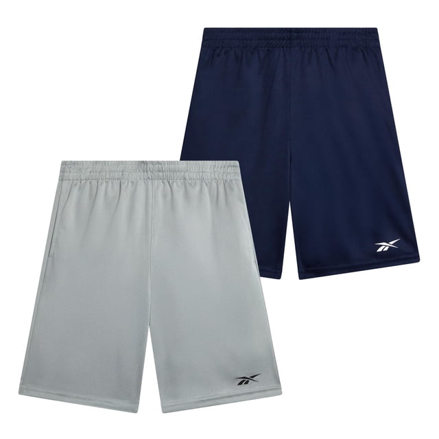 Basketball Shorts Reebok Boys 2 Pack Size Small Navy/Grey