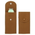 thumbnail image 1 of Funda de Reloj de Terciopelo Uxcell, Estuche de Viaje para Reloj Portátil, Bolsa de Almacenamiento Suave para Reloj con Almohadilla Interior de Botón a Presión para Regalo de Hombres y Mujeres, Marrón, 1 of 6