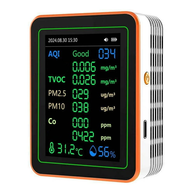 12 in 1 Air Quality Monitor PM2.5 PM10 Particle Counter with Alarm