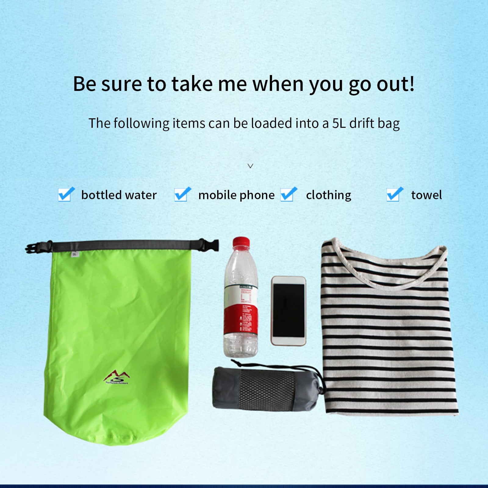 3 Packs Outdoor Storage Bag Waterproof Lightweight Polyester Pouch with Shoulder Strap for Camping Hiking Travel Gear Organization Durable 210T Taffeta Fabric