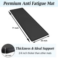thumbnail image 3 of Artnice Anti Fatigue Mats for Kitchen Floor, 0.75" Thick Kitchen Rugs Non Slip Waterproof, Memory Foam Cushioned Mats Standing Desk Mats for Home, Office, Sink (20x71", Black), 3 of 9