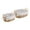 Beige 10.2*7.1*3.5in/11.8*8.3*3.7in, variant on Unique Bargains 2 Pcs Wicker Basket with Handle Beige 10.2*7.1*3.5in/11.8*8.3*3.7in