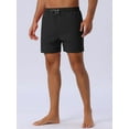 thumbnail image 2 of DARING DIVA Men's Drawstring Waist Side Pockets Mesh Lining Beach Swim Trunks 30 Black, 2 of 5