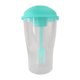 thumbnail image 1 of Taza portátil con tenedor - Recipiente de comida bajo en calorías para avena de cereales verde Ehuebsd Libre de BPA, 1 of 7