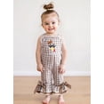 thumbnail image 4 of Thanksgiving Baby Girl Outfits Turkey Romper Long Flared Jumpsuit Overalls 6 12 18 24 Months 2 3 4 5 Years Old Toddler Girl Thanksgiving Clothes, 4 of 9