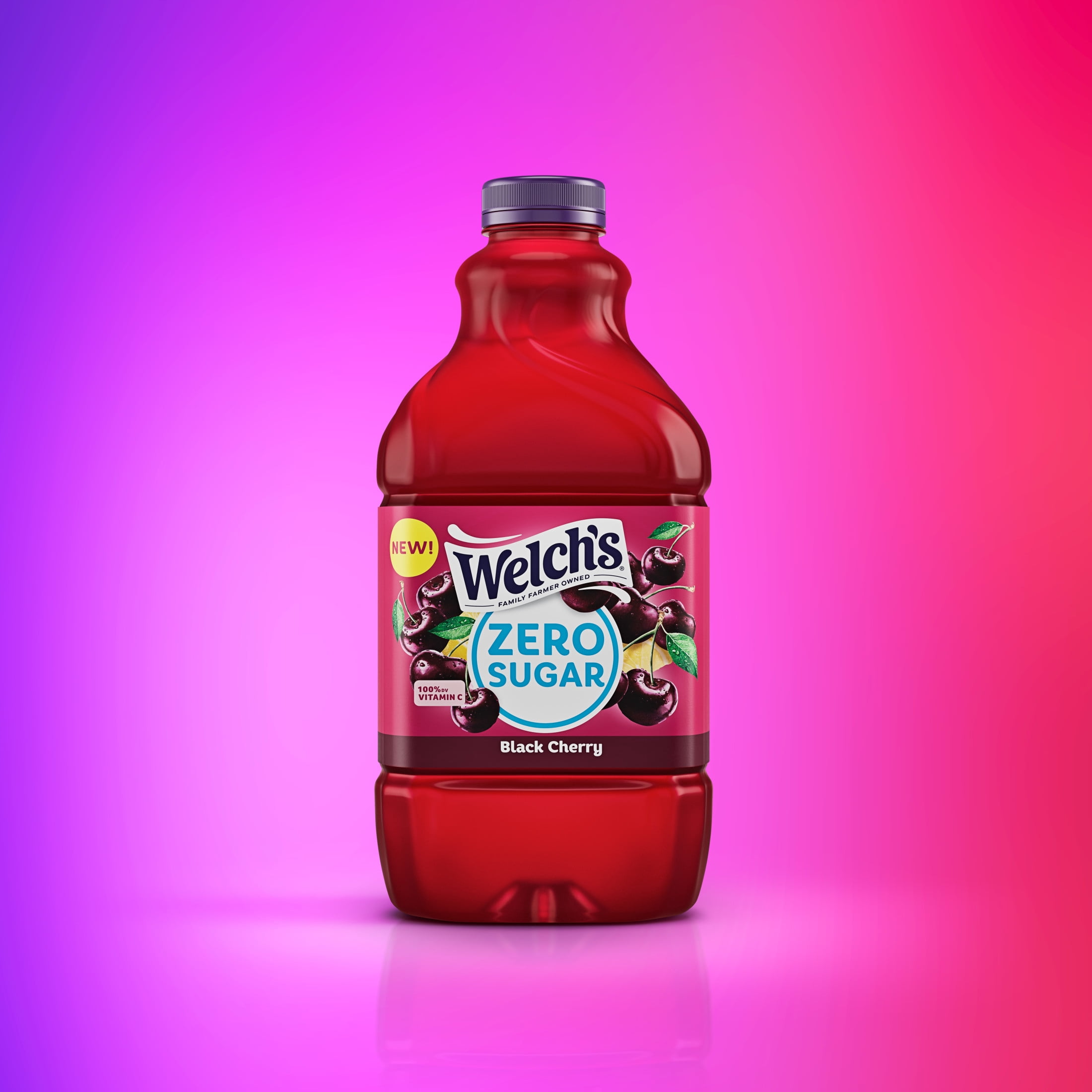 Welch's Black Cherry Zero Sugar Drink, 64 fl oz Bottle