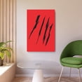 thumbnail image 5 of Effete Feline Claw Marks Scratch Metal Art Sign, 5 of 6