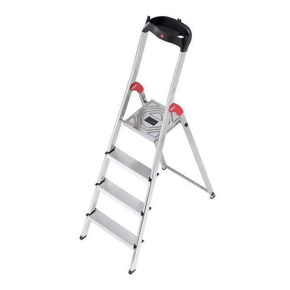 Hailo 4 ft 7 in Aluminum Platform Stepladder, 330 lb Capacity 9204010008