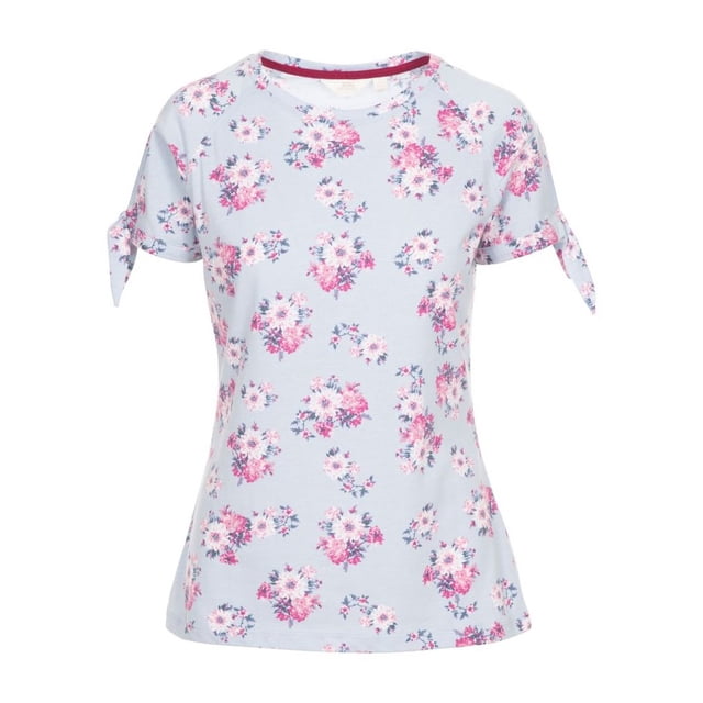 Trespass - Camiseta Rena Impreso para Mujer (Azul Claro, Rosa)