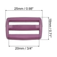 thumbnail image 2 of 3/4 Inch Tri-Glide Slide Buckles Webbing Strap Fastener, Purple, 50 Pack, 2 of 5