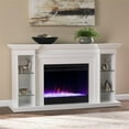 thumbnail image 2 of SEI Furniture Henstinger Wood Color Changing Fireplace with Bookcase in White, 2 of 3