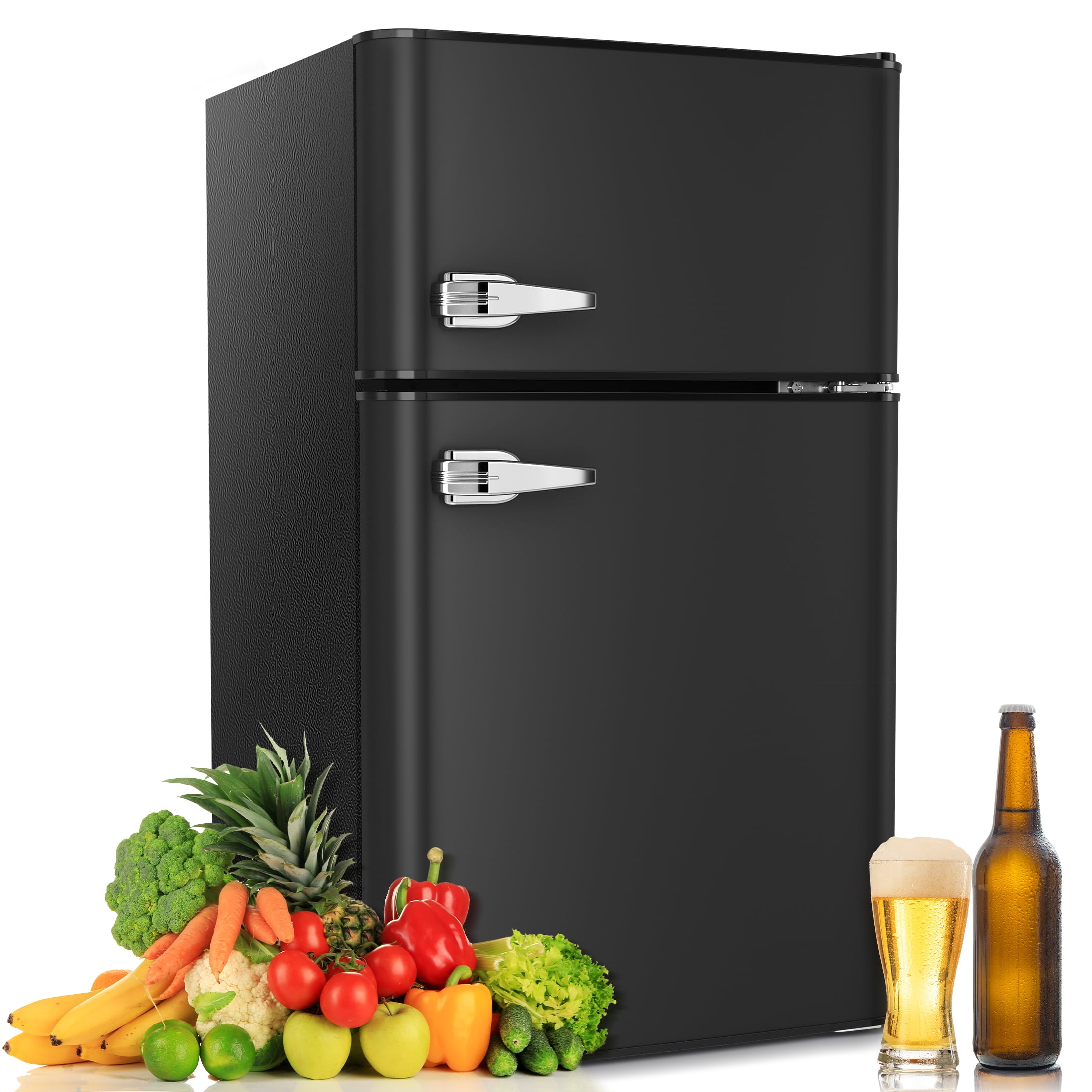 Galanz Cu ft Single Door Mini Fridge, Black Estar, New, Width