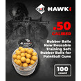 thumbnail image 2 of Hawki .50 Cal Reusable Training Soft Rubber Balls 100 Pack (Yellow), 2 of 8