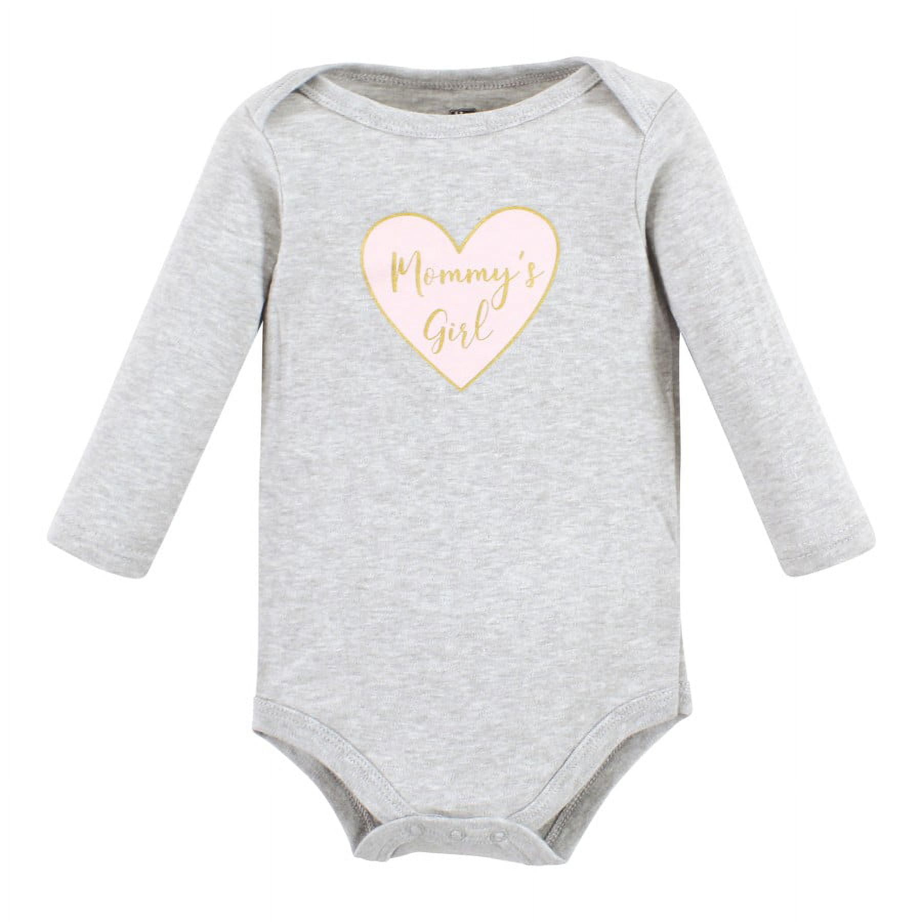 Hudson Baby Cotton Long-Sleeve Bodysuits, 3-Pack, Newborn- 24 Months