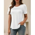 thumbnail image 4 of a.Jesdani Womens Blouses Short Sleeve Tunic Tops Pleated Casual Summer Shirts m-3x, 4 of 8