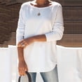 thumbnail image 2 of Elainilye Fashion Women Tops Round Neckline Solid Color Bubble Sleeve Long Sleeved Casual Loose Tops, 2 of 9