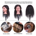 thumbnail image 3 of Cabeza de maniquí de pelo rizado cabeza de entrenamiento de peluquería para la práctica de peinad CACAGOO Cabeza ficticia, 3 of 4