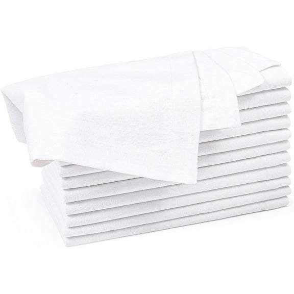 18X18 WHITE NAPKIN SET OF 12