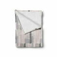 thumbnail image 2 of Geometric Soft Flannel Fleece Blanket, Brush Stroked Blocks of Painting in Mild Soft Pastel Colors on Cream Background, Cozy Plush for Indoor and Outdoor Use, 60" x 80", Multicolor, by Ambesonne, 2 of 6