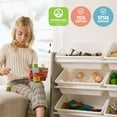 thumbnail image 6 of ECR4Kids 4-Tier Organizer with 12 Removable Plastic Bins, 4x3, Toy Storage, Grey/White, 6 of 9