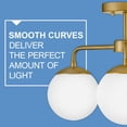 thumbnail image 4 of 84203LCB Lark Julep - 15W 3 LED Medium Semi-Flush Mount In Modern-12.75 Inches Tall and 20 Inches Wide-Lacquered Brass Finish, 4 of 11
