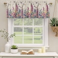thumbnail image 3 of 2 Pack Valances for Windows, Watercolor Flowers Window Valances for Living Room/Bedroom/Bathroom, Retro Botanical Blooms Floral Butterfly Light Filtering Kitchen Curtain Valance 42"W x18" L, 3 of 9