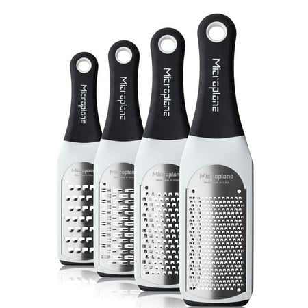 

Microplane Artisan Series White Grater Set - Ribbon Coarse Fine Extra Coarse Blade Styles