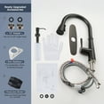 thumbnail image 7 of Wowow 3 Functions Single Handle Pull Down Sprayer Kitchen Faucet with Soap Dispenser in Stainless Steel Oil Rubbed Bronze, 7 of 7