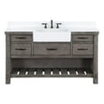 thumbnail image 2 of Villareal 60" Single Bath Vanity in Classical Gray with White Farmhouse Basin, 2 of 13
