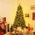thumbnail image 1 of Gymax 6 FT Pre-Lit Artificial Christmas Tree Hinged Xmas Tree w/ 821 Branch Tips & 560 LED Lights, 1 of 10